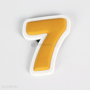 Factory Sell Cute Number 7 Shaped Soft PVC Fridge Magnet