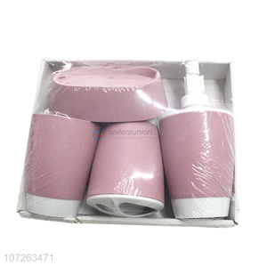 Bottom Price 4Pcs Bathroom Supplies Plastic Packaging Bottle Set