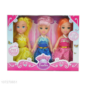 Latest design cute dress up girl doll set pretty princess doll set