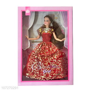 China factory 11.5 inch solid body princess doll beautiful wedding dress doll