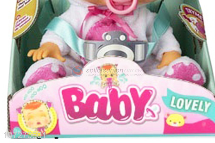 Promotional products 14 inch vinyl pacifier baby doll crying baby dolls with found sound