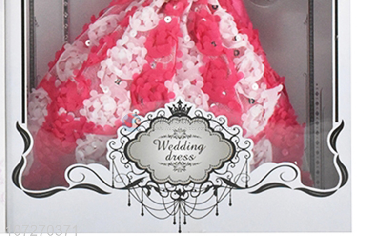 Factory direct sale 11.5 inch solid body princess doll wedding dress doll with magic wand and accessories