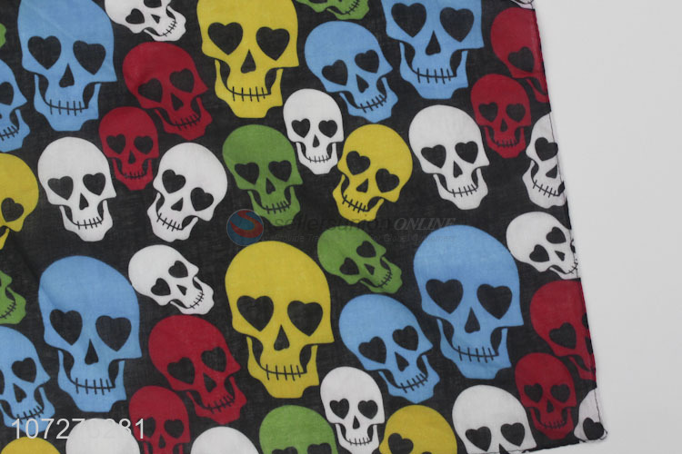 Best sale exquisite skull printed pure cotton handkerchief adults bandana