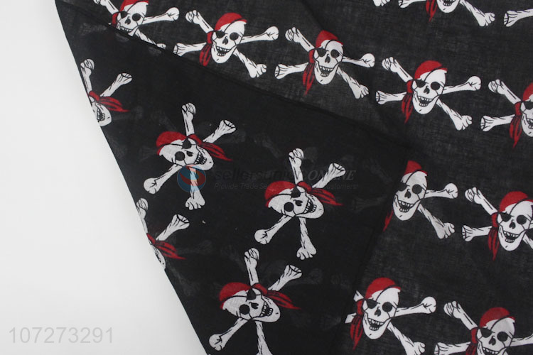 Hot products multi-use cotton square scarf skull printed square bandana