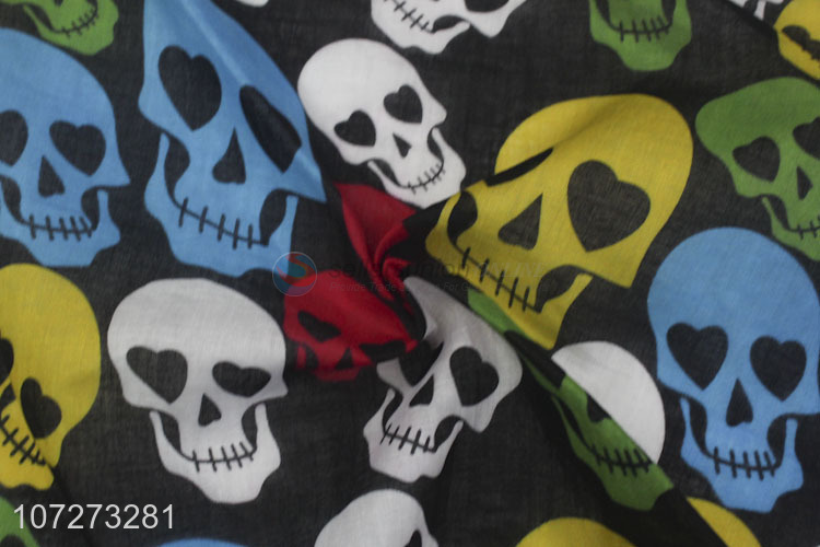 Best sale exquisite skull printed pure cotton handkerchief adults bandana