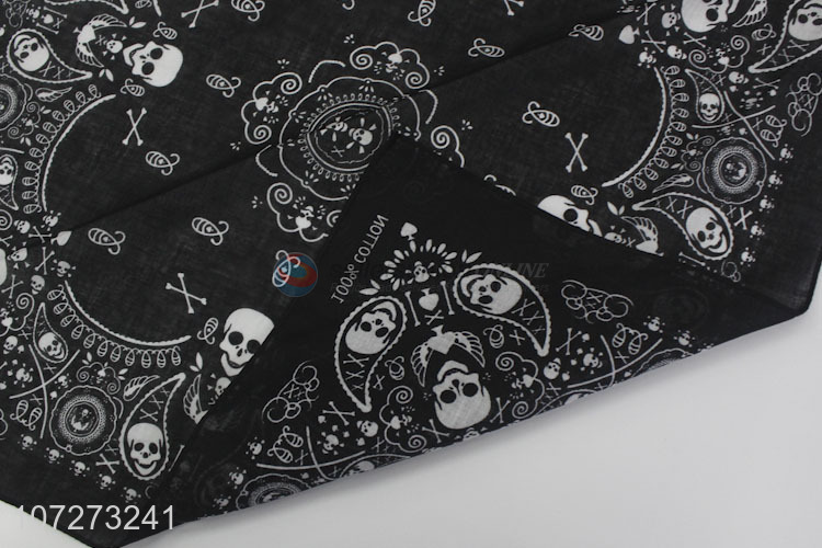 Latest style fashion printing face shield 100% cotton square bandana