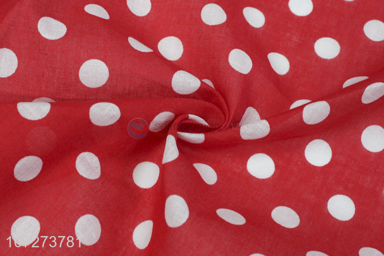 China manufacturer personalized cotton square bandana polka dot printed headkerchief