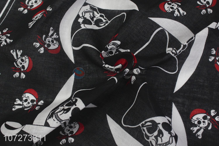 Hot selling 55*55cm skull printed cotton bandana fashion headwear