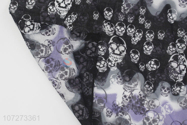 China OEM exquisite skull printed pure cotton handkerchief adults bandana