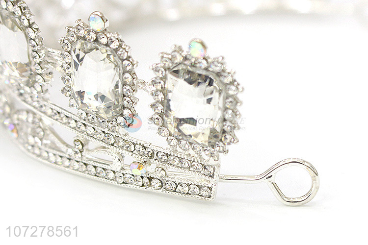 Custom Bling Bling Rhinestone Alloy Crown And Tiaras For Sale