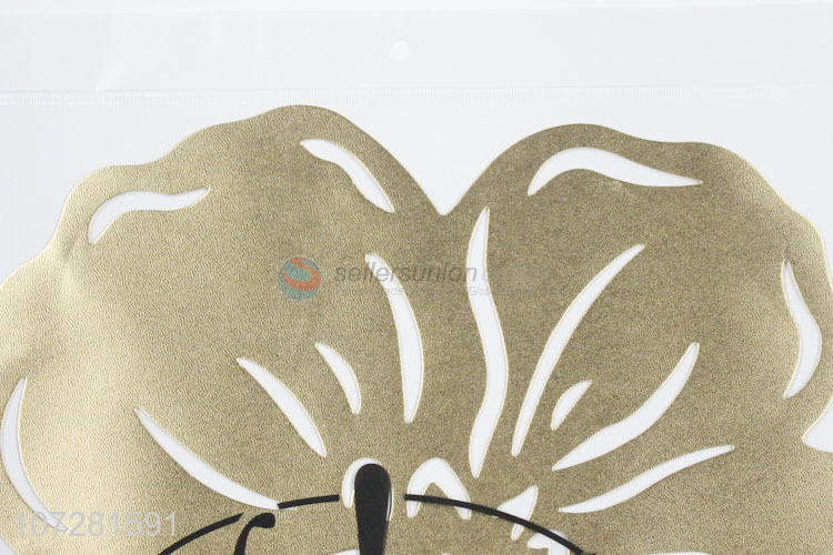 Latest arrival food serving pvc placemat gold pvc table mat