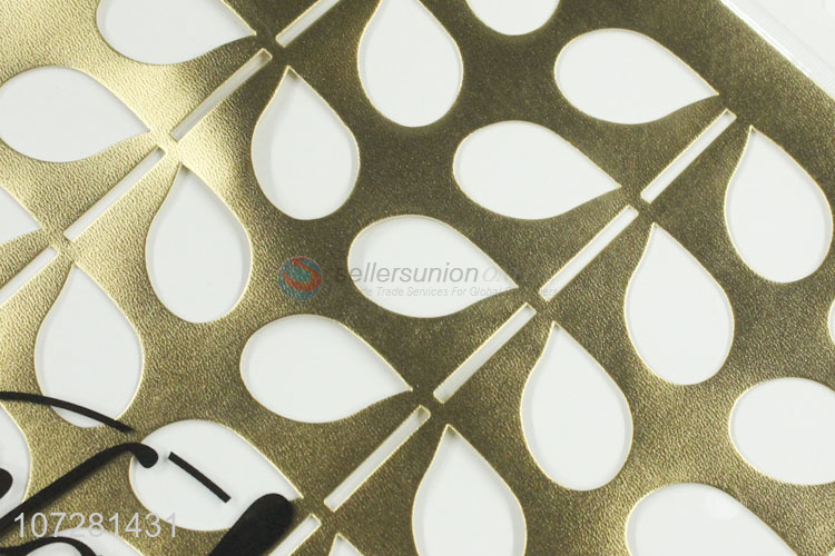 Attractive design European style hollow gold pvc placemat table mat