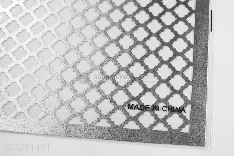 Suitable price food serving pvc placemat silver pvc table mat