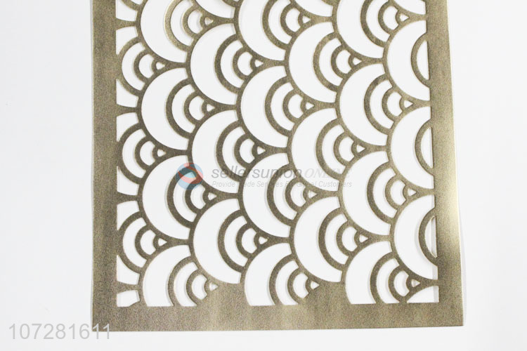 Unique design table decoration gold placemat hot stamping dinner mat