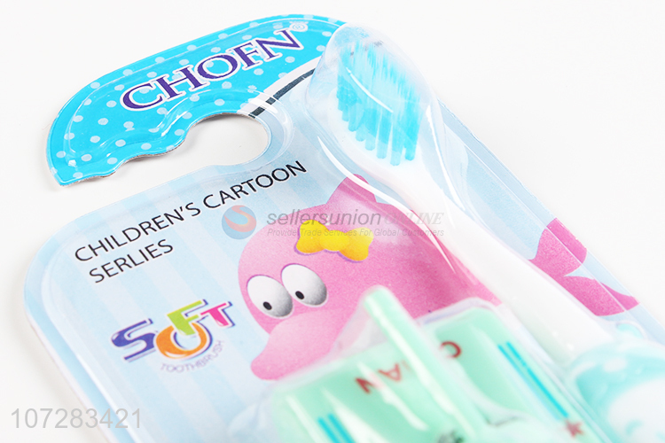 Competitive price children cartoon toothbrush with toy tank