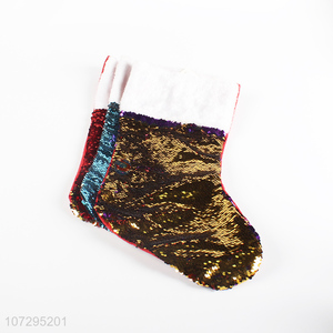 Unique design multicolor sequin Christmas gift socks