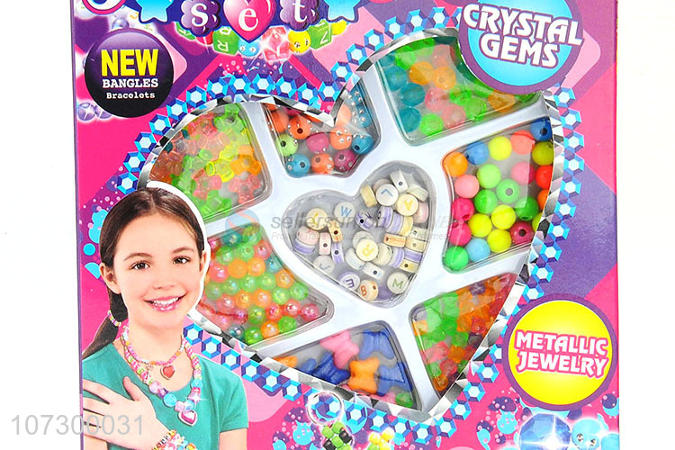 Wholesale Unique Design Girls Plastic Diy Beads Jewelry Set Toy