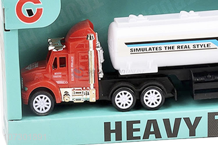 High Sales Kids Inertial Heavy Trailer Truck Toy Carrying Two Excavator