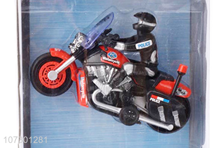 Wholesale Kids Funny Toys Plastic Pull Back Police Motorcycle Toys Set