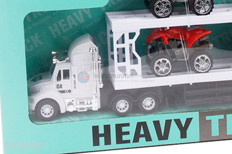 Best Price Plastic Inertial Heavy Trailer Truck Fashion Friction Truck Toys Set