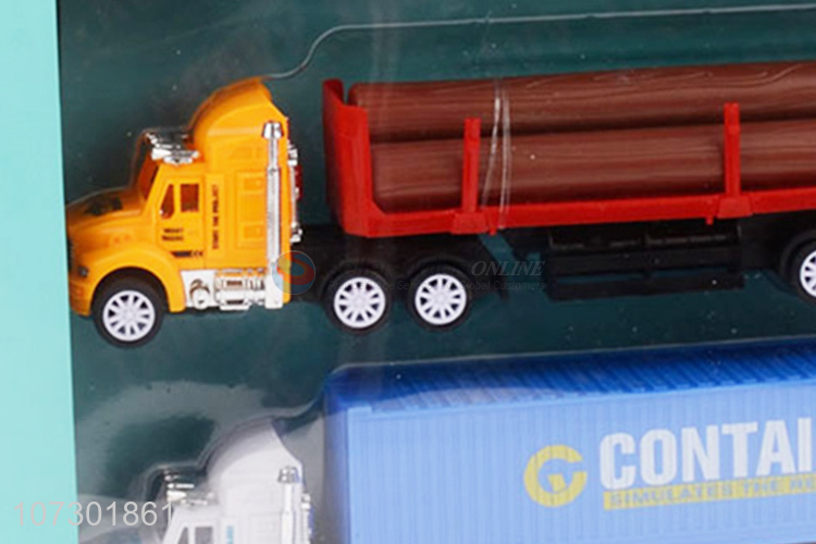 Personalized Popular Inertia Oil Tank Truck Container Heavy Trailer Truck Set Toys