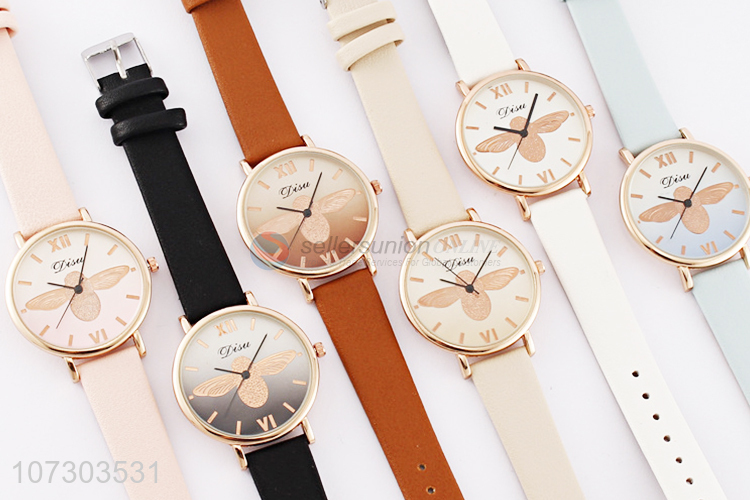 Modern Style PU Watchband Watches Ladies Casual Watch