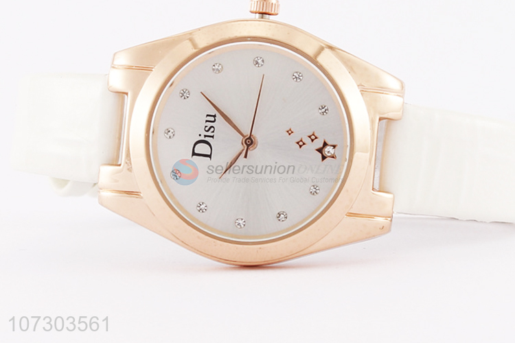 Best Quality PU Watchband Wrist Watch For Women