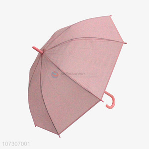 Good quality fashion pink staight umbrella with long shaft