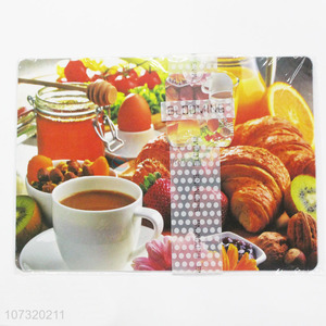 Good quality 12pcs coffee mug printed eco-friendly frosted placemat and cup mat set