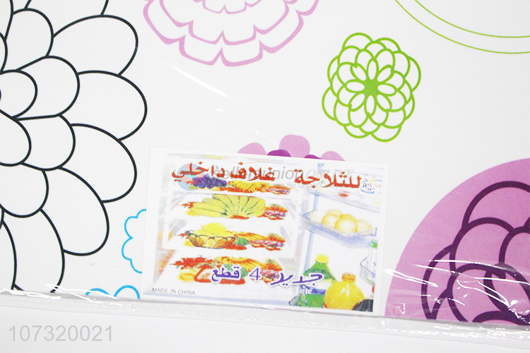 Good market flower printed mildewproof frosted pp refrigerator mat freezer pad