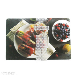 Unique design 12pcs popsicle printed frosted pp placemat and cup mat set