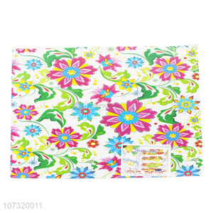 Attractive design flower printed anti-bacterial eco-friendly frosted frigerator mat