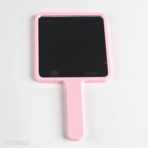 High Quality Square Cosmetic Mirror With Pink Handle