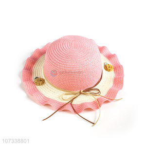 High Sales Straw Sun Hat Baby Girls Children Breathable Summer Beach Hats