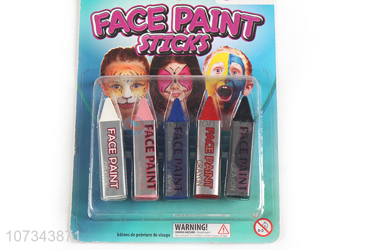 Cheap Price 5 Colors Non-Toxic Waterable Face And Body Paint Crayon Pen Kit