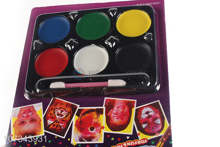 Hot Selling Halloween Party Body Paint Kit 6 Colors Non-Toxic Face Paint