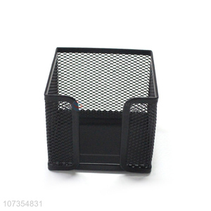 Latest style office desktop wire mesh memo pad holder memo box