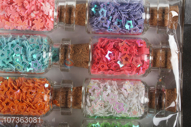 Good Factory Price 8 Bottles Diy Nail Art Sequins Nail Decoration Accessories