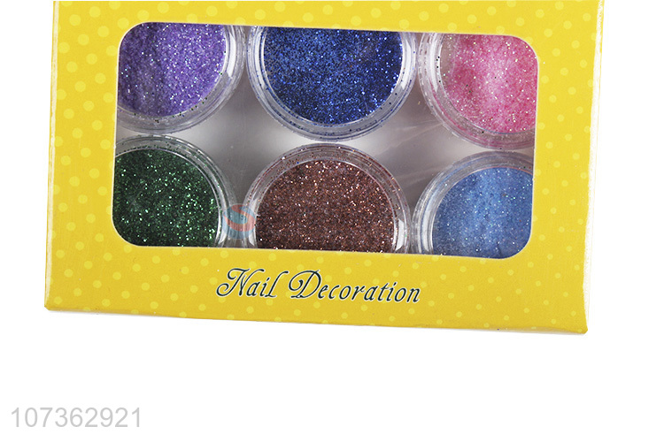 Wholesale 6 Colors Nail Glitter Laser Powder For Nail Art Decoration