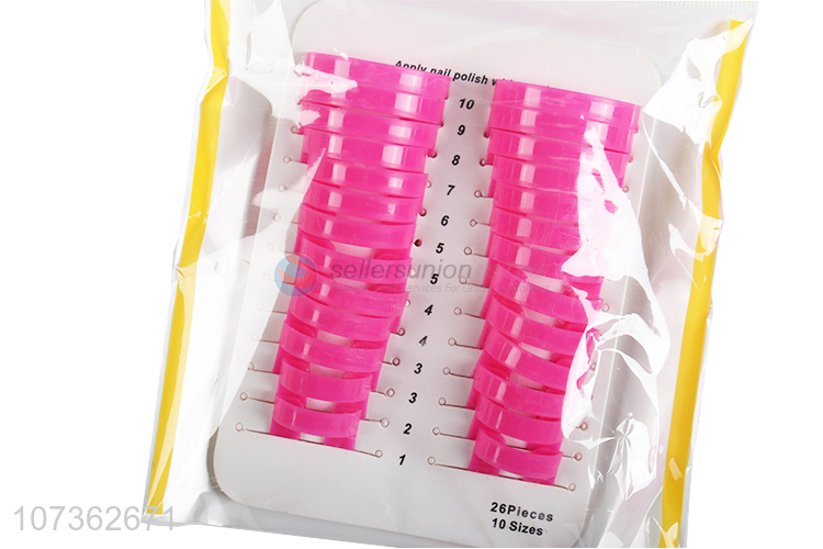 Wholesale Plastic Nail Polish Anti-Overflow Clamp Pink Nail Shape Gel Model Clip Diy Manicure Protector