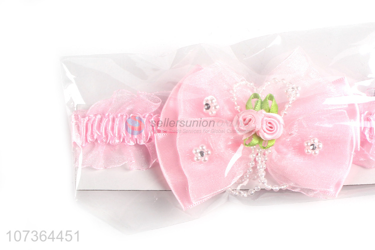 Unique Design Toddler Bowknot Infant Elastic Hairbands Girl Headband