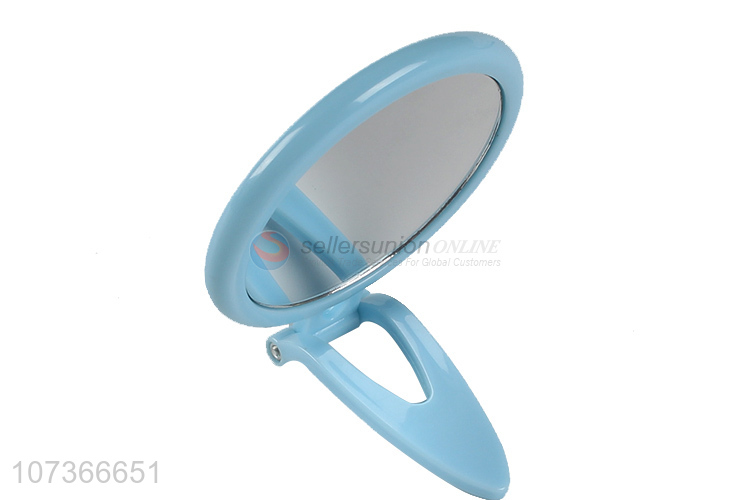 New arrival blue folding makeup mirror hand-held mirror tabletop mirror