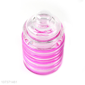 Fashion Design Colorful Glass Canister Storage Jar For Sugar