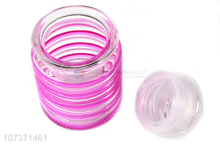 Fashion Design Colorful Glass Canister Storage Jar For Sugar