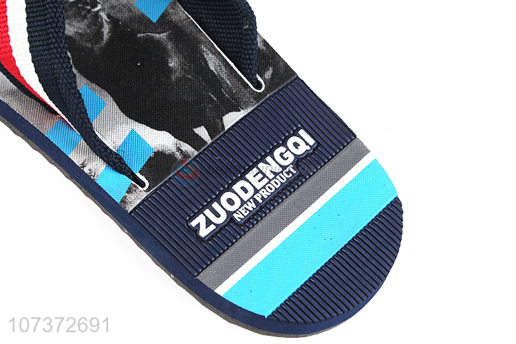 wholesale fashion printing summer slipper for man