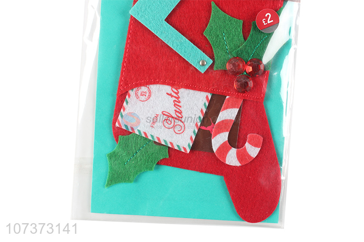 Good market handmade Christmas stocking stickers felt sticker