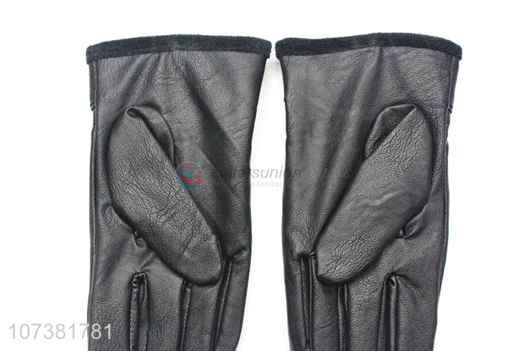 Best Selling High-Grade Ladies Winter Warm Washed Leather Gloves