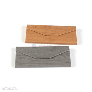 Good Sale Wood Grain Folding Triangular Eyeglass Case