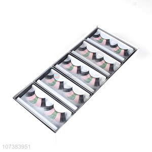 High Sales Woman Makeup Tools Fashion Colored False Eyelashes Set