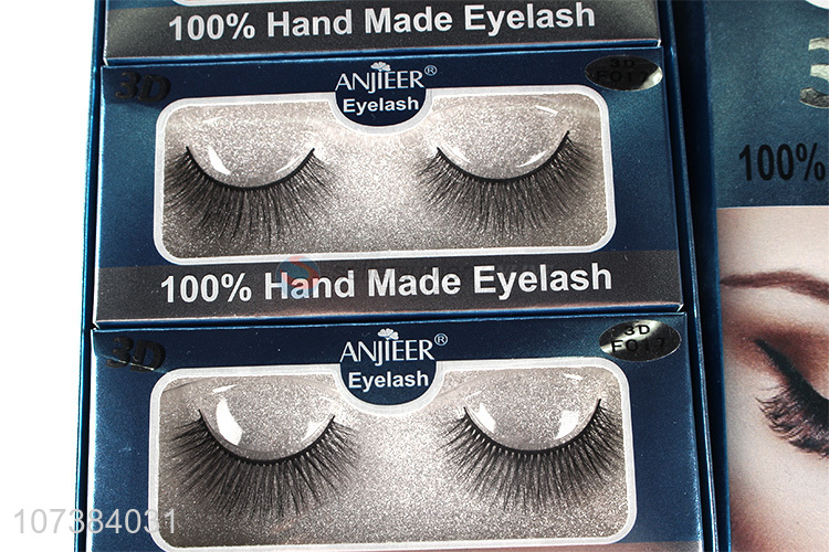 Top Selling 100% Hand Made Adhesive False Eyelash For Women Makeup